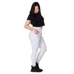 Serpent Spirals All-Over Print Crossover Leggings with Pockets