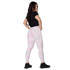 Ethereal Geode Crossover Leggings with Pockets