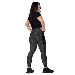 Paisley Paradise Crossover Leggings with Pockets