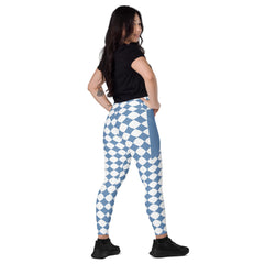 Psychedelic Swirl Crossover Leggings with Pockets