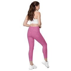Boho Chic Tapestry All-Over Print Crossover Leggings with Pockets