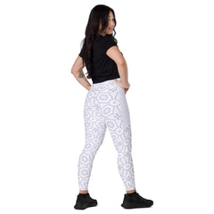 Serpent Spirals All-Over Print Crossover Leggings with Pockets