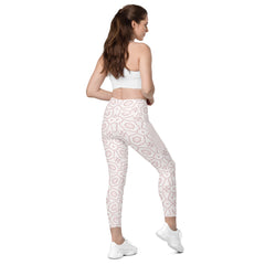 Digital Zen Mandala All-Over Print Crossover Leggings with Pockets