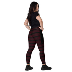 Paisley Passion All-Over Print Crossover Leggings With Pockets