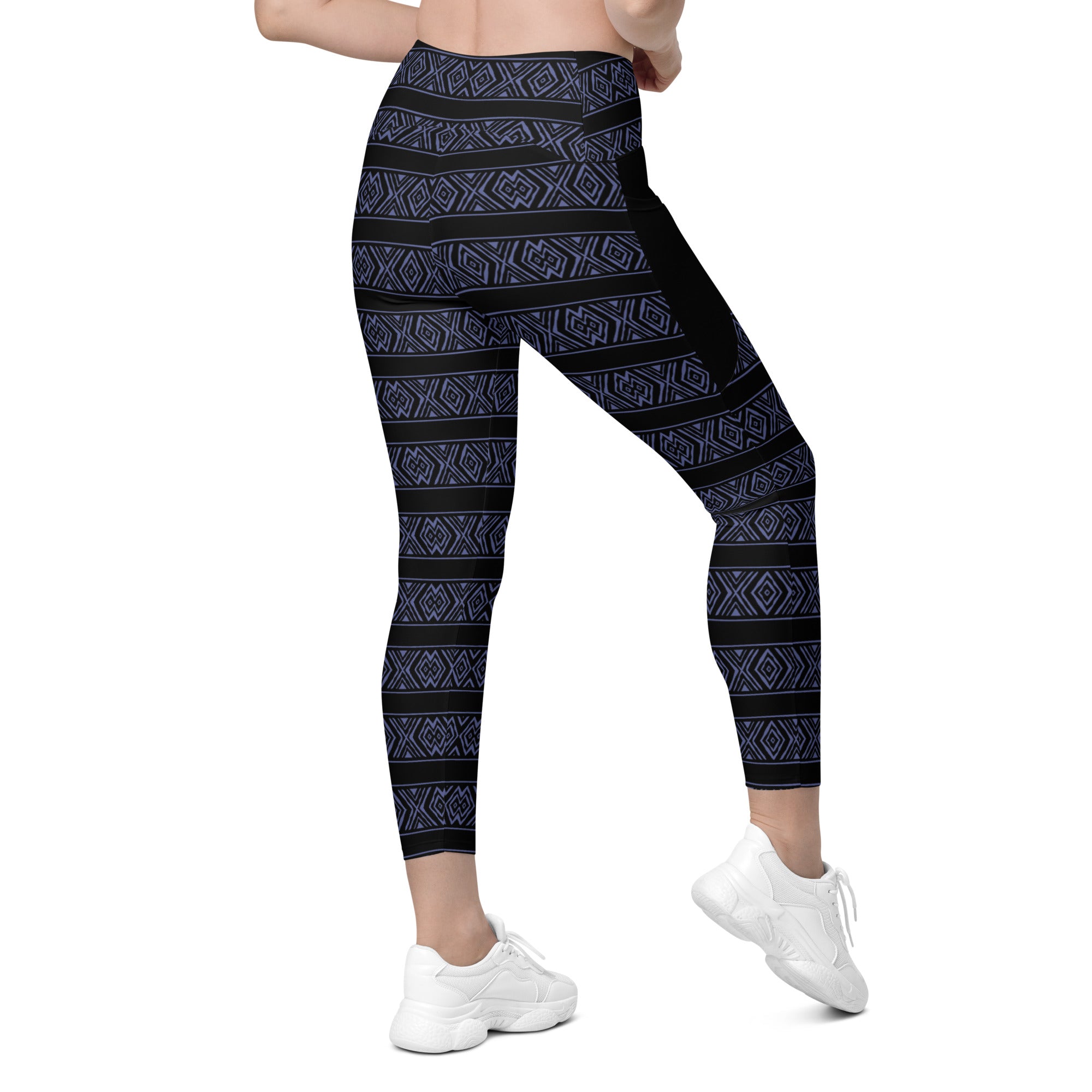 Nebula Odyssey All-Over Print Crossover Leggings With Pockets