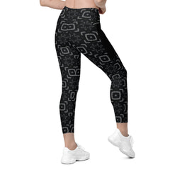 Zen Garden Oasis All-Over Print Crossover Leggings with Pockets