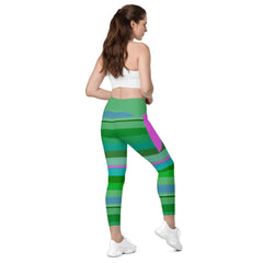 Kaleidoscope Vision Crossover Leggings with Pockets