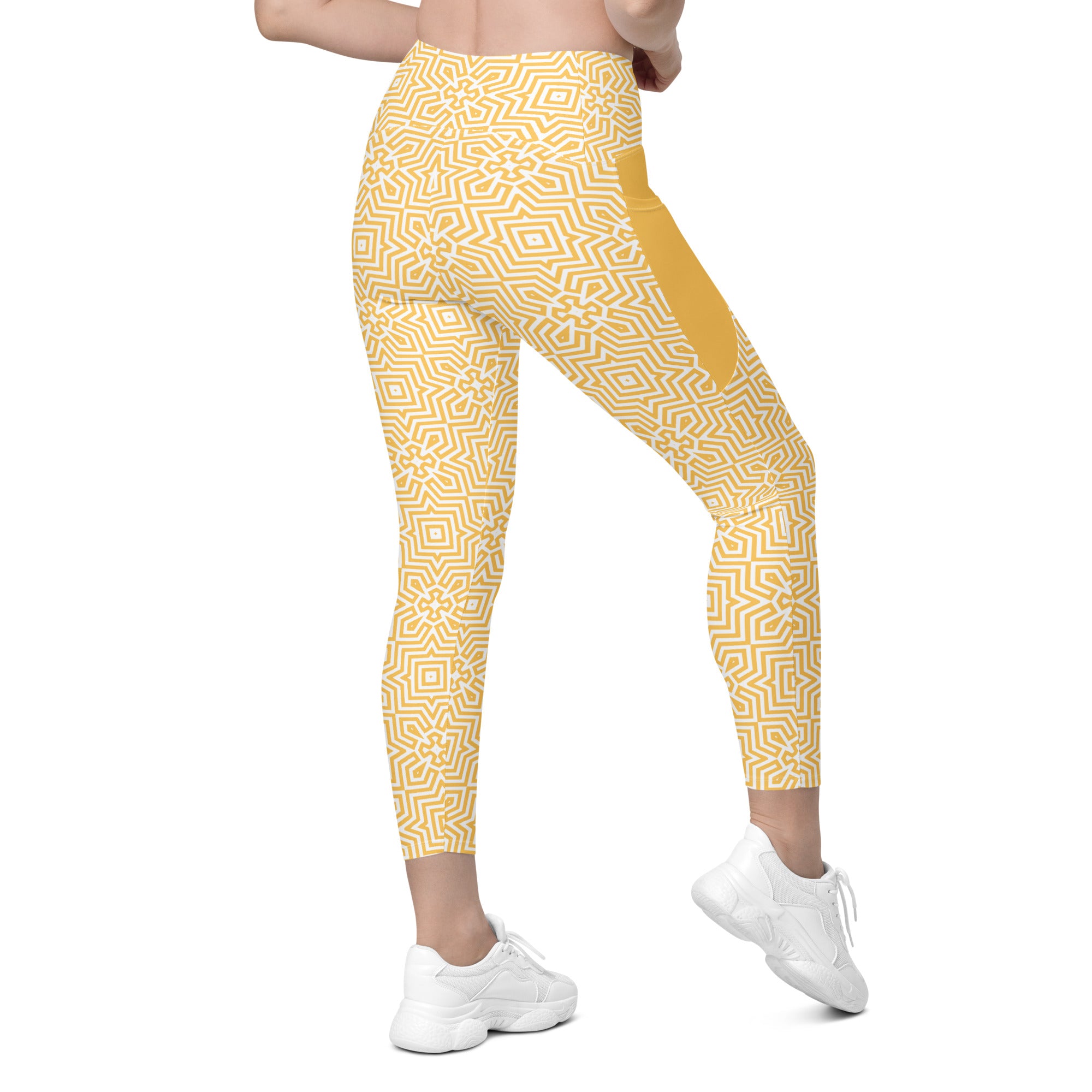 Versatile Moroccan Magic Crossover Leggings, ideal for both workout and casual outfits.