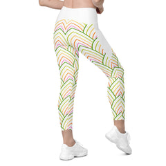 Trendy crossover leggings with unique pattern