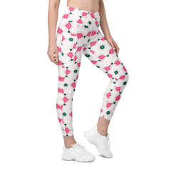 Radiant Rose Diamond Elegance Crossover Leggings