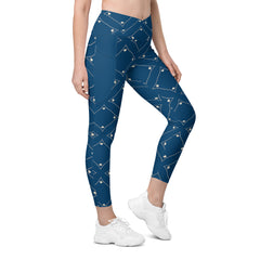Dynamic pattern Abstract Aura leggings with comfortable crossover fit.