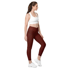 Lifestyle look with Earthy Foliage Leggings paired with a casual top, demonstrating their versatility beyond the gym, in a natural setting.