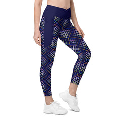 Woman wearing Geometric Delight leggings during a workout.