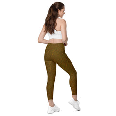 Active wear gets a nature-inspired makeover with leaf texture leggings, complete with pockets for convenience.