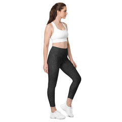 Embodying the essence of nature, Botanical Bliss leggings with leaf textures and pockets for outdoor adventures.