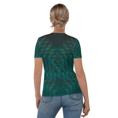 Elevate your Halloween look with a chic Fright Night Fashion crew neck tee for women.