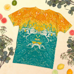 Sunset Surfer All-Over Print Women's Crew Neck T-Shirt Chase The Coastal Magic - Beyond T-shirts