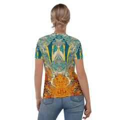 Seaside Serenity All-Over Print Women's Crew Neck T-Shirt Embrace Coastal Zen - Beyond T-shirts