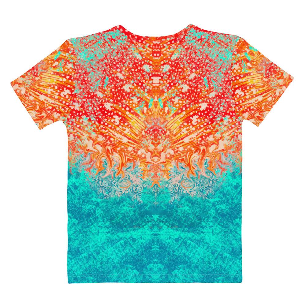 Tropical Dreams All-Over Print Women's Crew Neck T-Shirt Dive Into Paradise - Beyond T-shirts