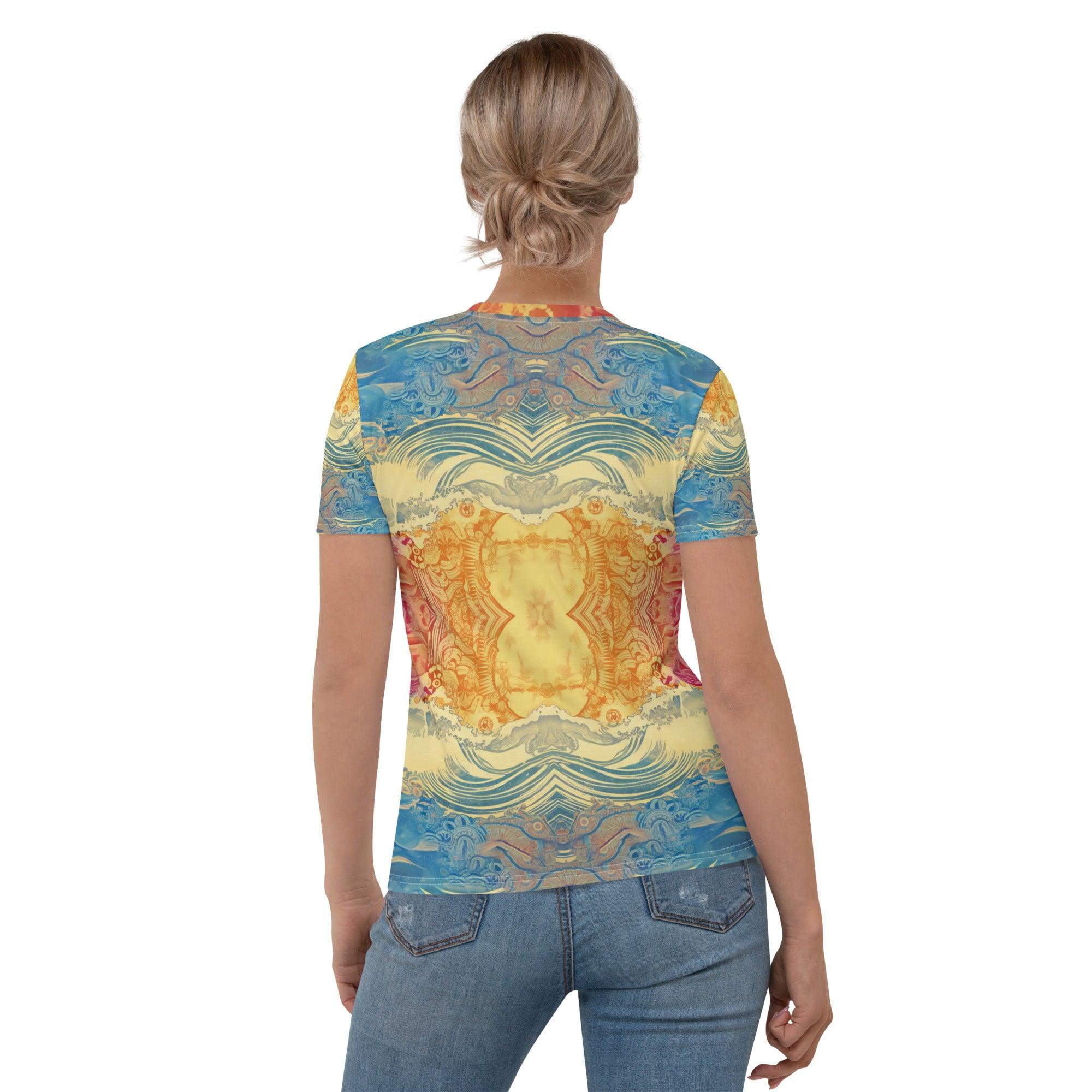 Catching Waves All-Over Print Women's Crew Neck T-Shirt - Beyond T-shirts