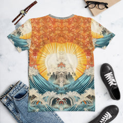 Surfing Sunsets All-Over Print Women's Crew Neck T-Shirt" - Beyond T-shirts