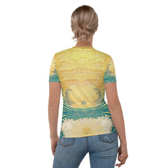 Wave Chaser All-Over Print Women's Crew Neck T-Shirt - Beyond T-shirts