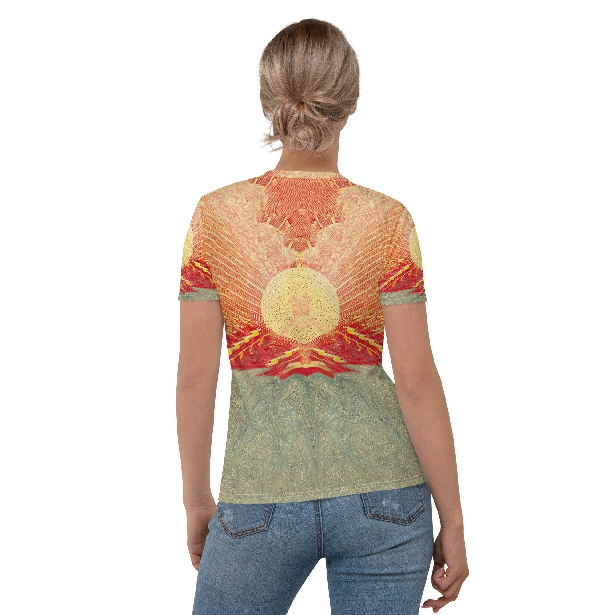 Surfing Horizon All-Over Print Women's Crew Neck T-Shirt - Beyond T-shirts