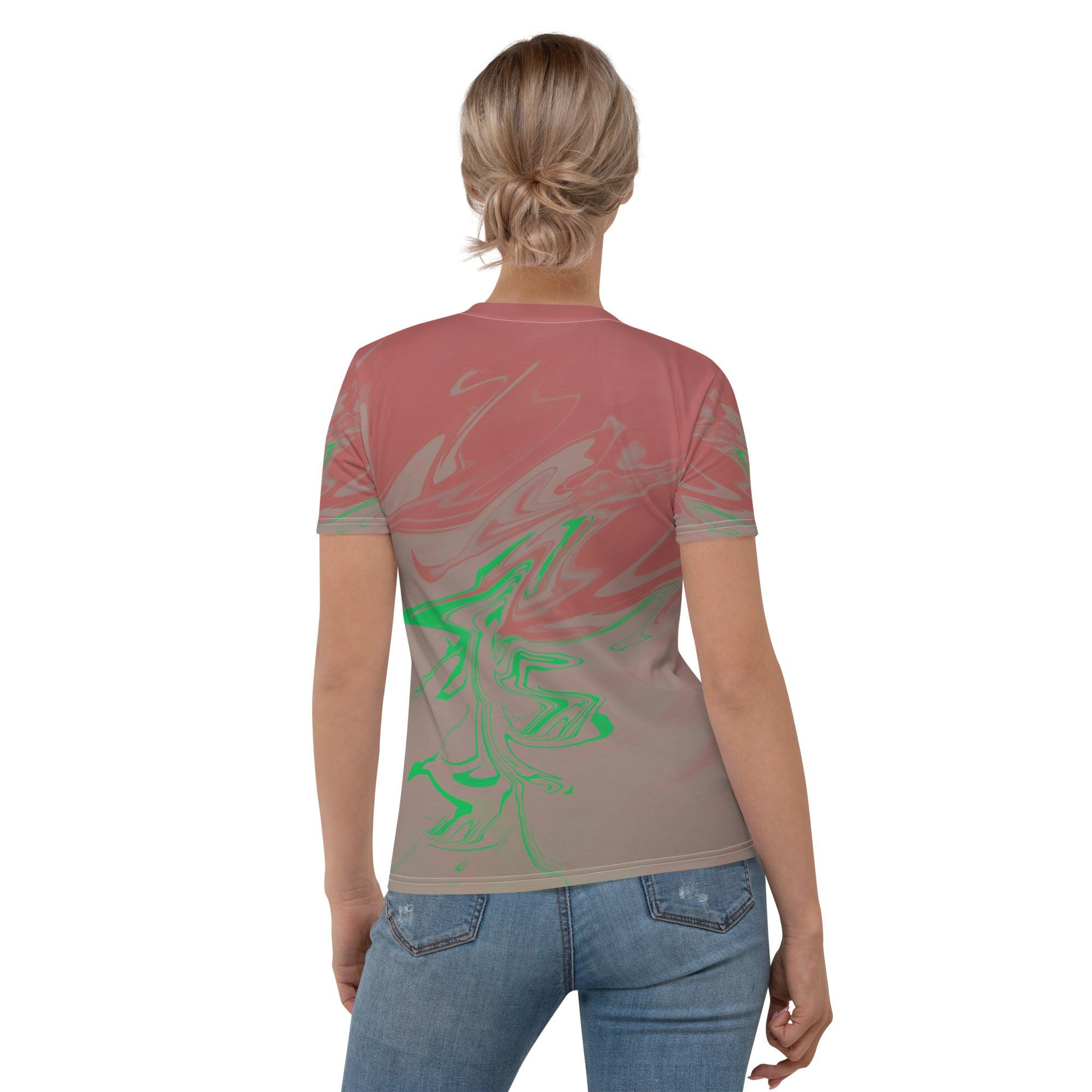 Melodic Trends Women's All-Over Print Crew Neck T-Shirt - Beyond T-shirts