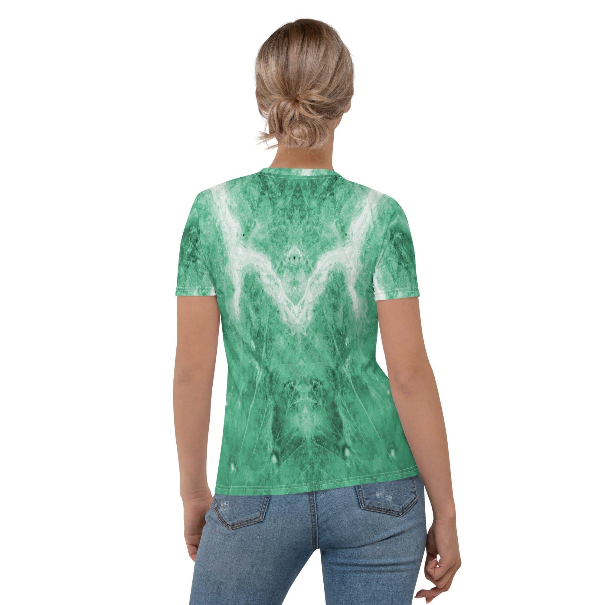 Oceanic Melodies Women's Natural Pattern Crew Neck Shirt - Beyond T-shirts