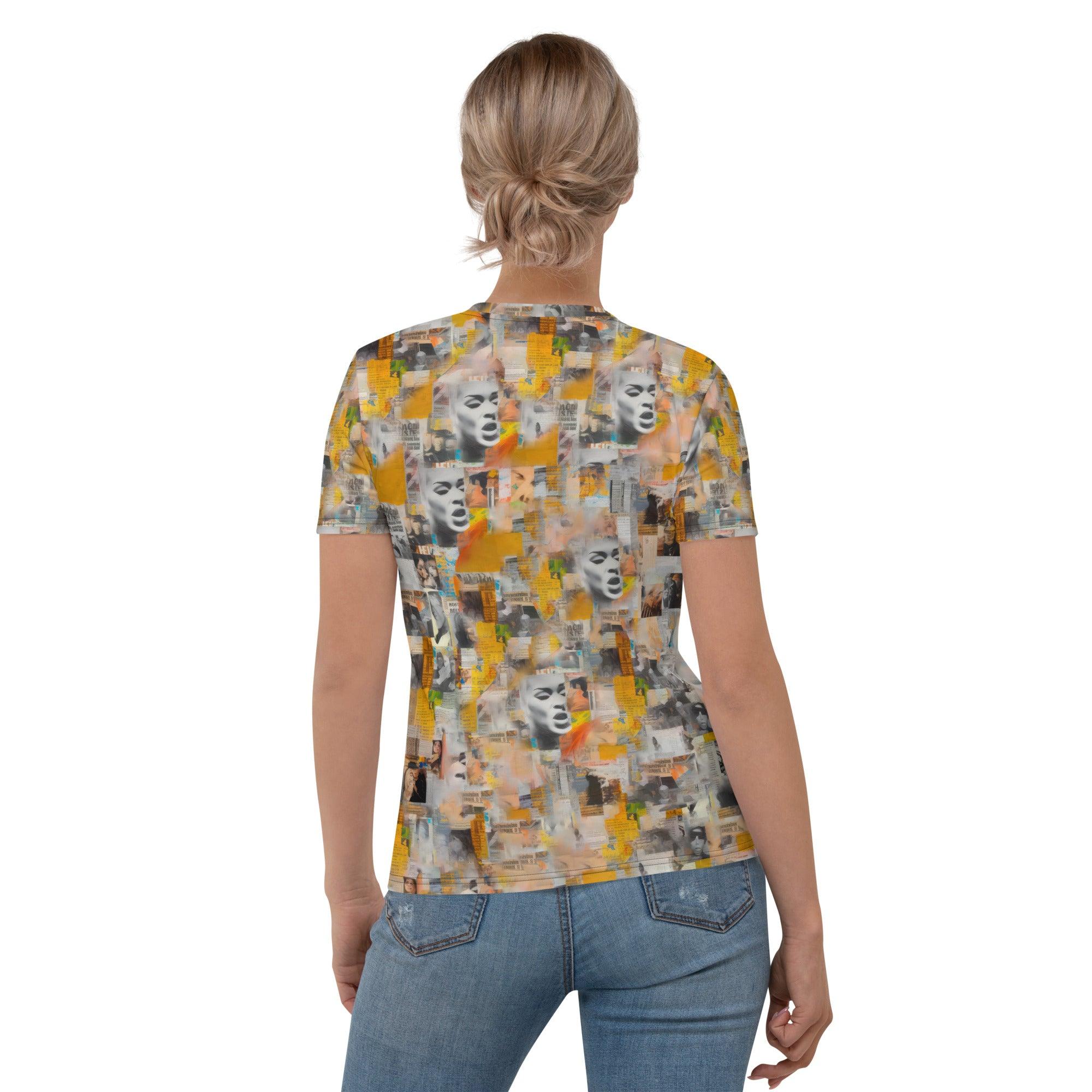 Melodic Symphony Women's All-Over Print Crew Neck T-Shirt - Beyond T-shirts