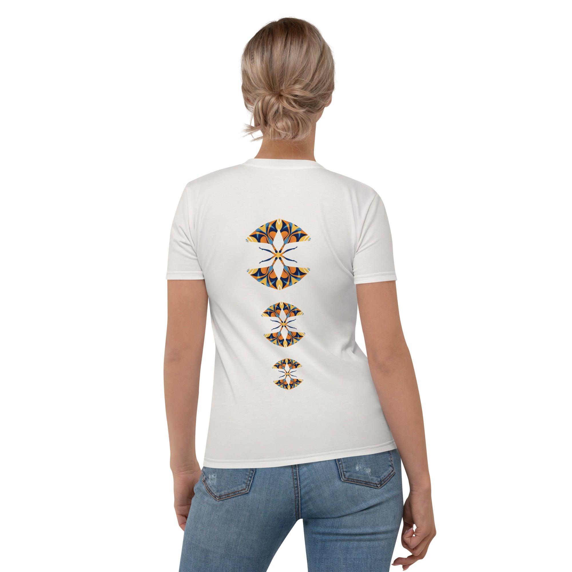 Abstract Artistry Edge Women's All-Over Print Crew Neck T-Shirt - Beyond T-shirts