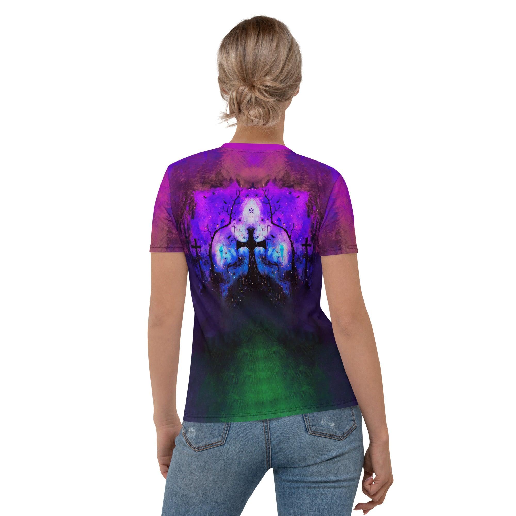 Zombie Zone Halloween Women's Crew Neck T-Shirt - Beyond T-shirts