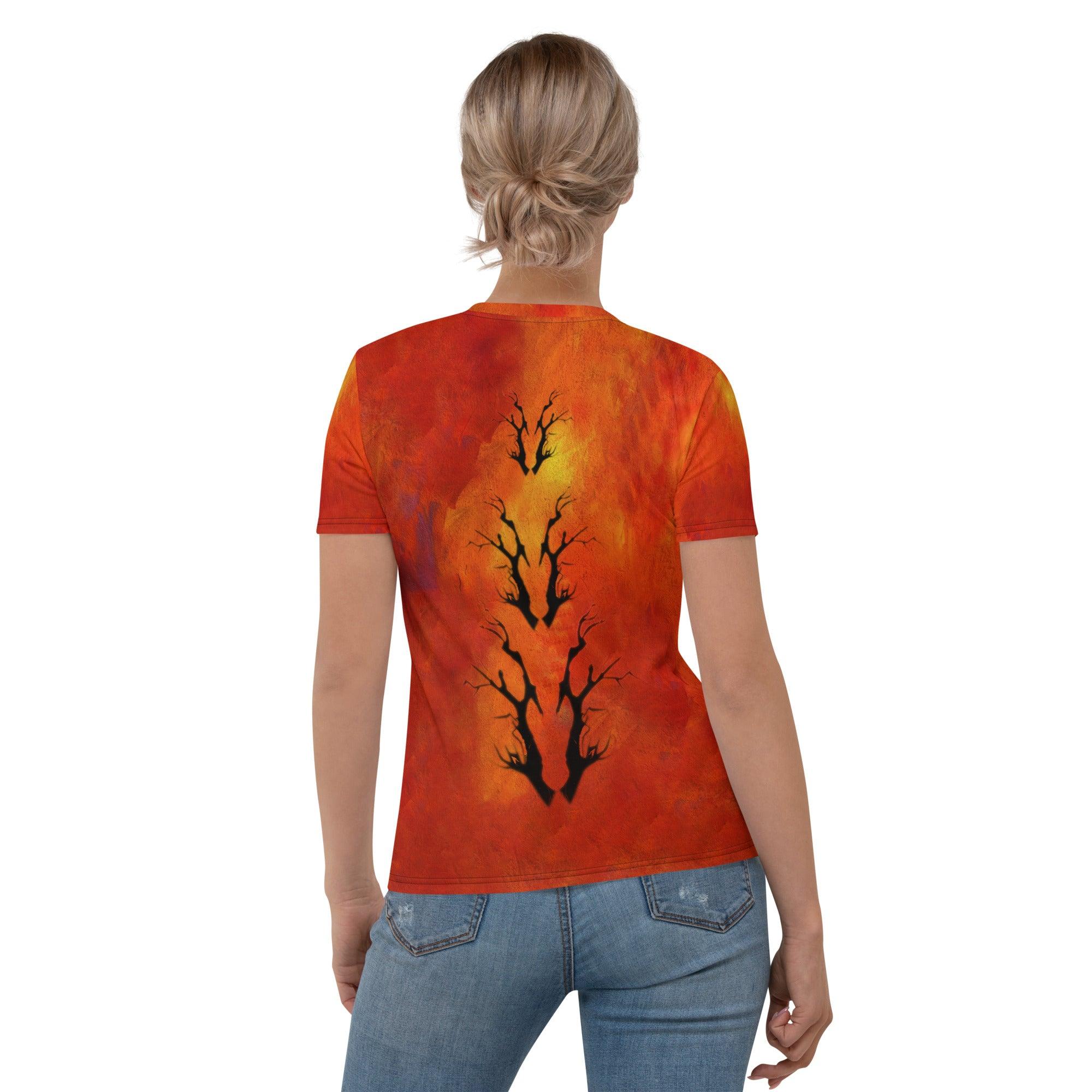 Halloween Haunted House Women's Crew Neck T-Shirt - Beyond T-shirts