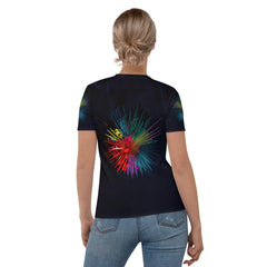 Graffiti Groove All-Over Print Women's Crew Neck T-Shirt - Beyond T-shirts