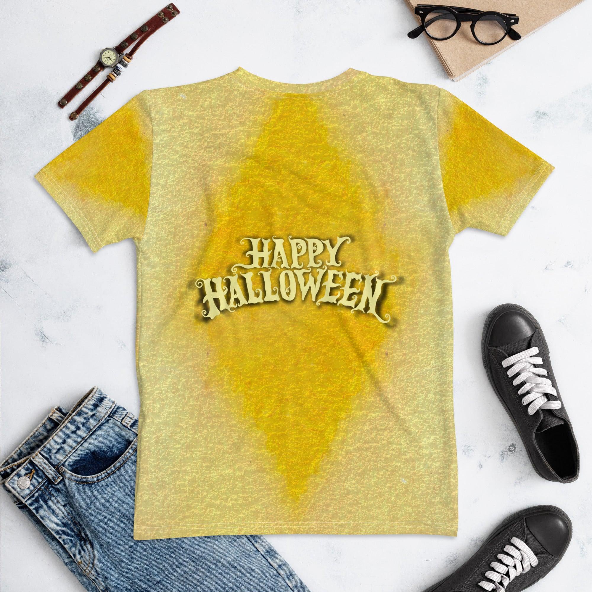 Ghostly Greetings All-Over Print Women's Crew Neck T-Shirt - Beyond T-shirts