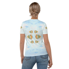 Vinyl Vibes All-Over Print Women's Crew Neck T-Shirt - Beyond T-shirts