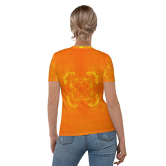 Acoustic Serenity All-Over Print Women's Crew Neck T-Shirt - Beyond T-shirts