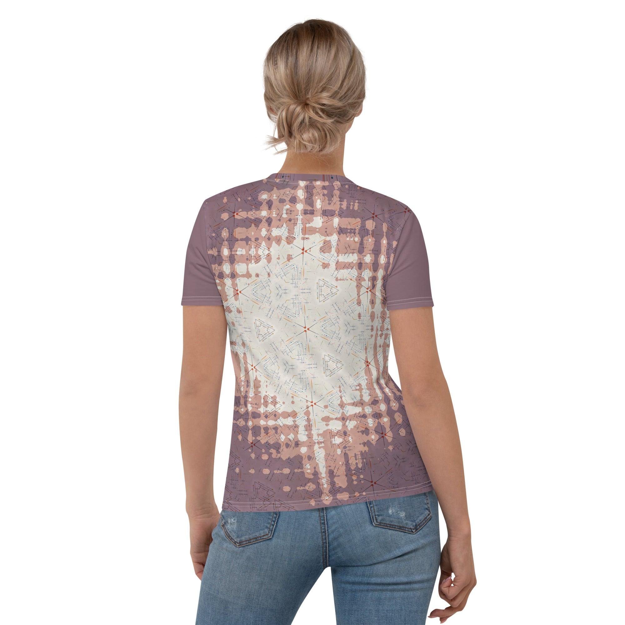 Empowering Expressions in Abstraction: Women's Crew Neck - Beyond T-shirts