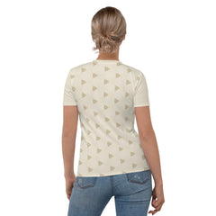 Abstract Elegance Unveiled: Women's Art Crew Neck - Beyond T-shirts