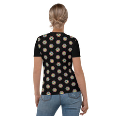 Elegance in Abstraction: Women's Crew Neck - Beyond T-shirts