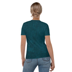 Metallic Elegance Women's Crew Neck T-Shirt