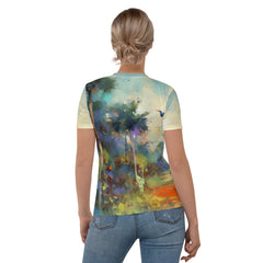 Wildflower Meadow Landscape Women's Crew Neck T-Shirt