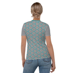 Sculpted Simplicity All-Over Print Women's Crew Neck T-Shirt