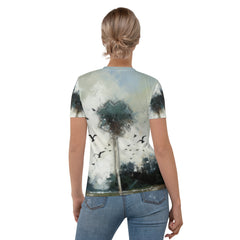 Serene Mountain View Women's Crew Neck T-Shirt