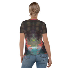 Snow-Covered Mountains Women's Crew Neck T-Shirt