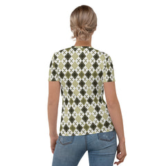 Diamond Dazzler All-Over Print Women's Crew Neck T-Shirt