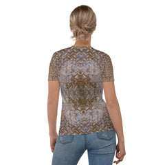 Honeycomb Hurdle Texture Women's Crewneck Tee