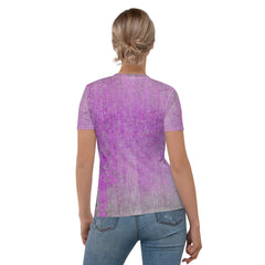 Velvet Touch Texture Women's Crew Neck T-Shirt