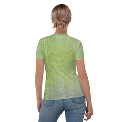 Linen Luxe Texture Women's Crew Neck T-Shirt