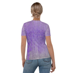 Jacquard Jet Texture Women's Crew Neck T-Shirt